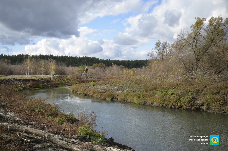 В Рассказовском районе ведётся расчистка участка русла реки Лесной Тамбов
