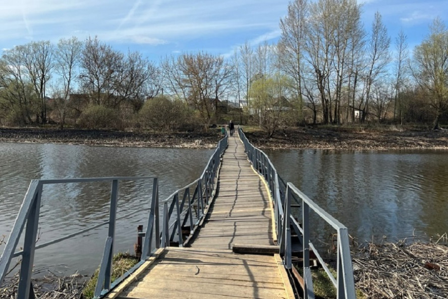 В Рассказове завершили ремонт понтонного моста через реку Арженка