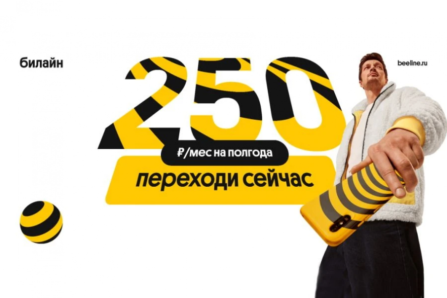 "Не упусти выгоду": Билайн предлагает тамбовчанам услуги связи за 250 руб/месяц