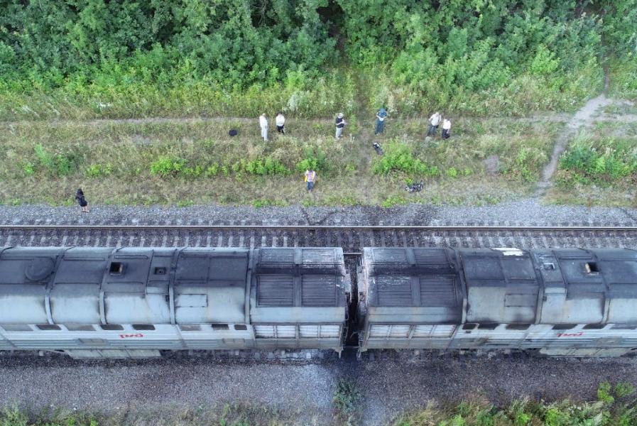 В Тамбове загорелся грузовой поезд