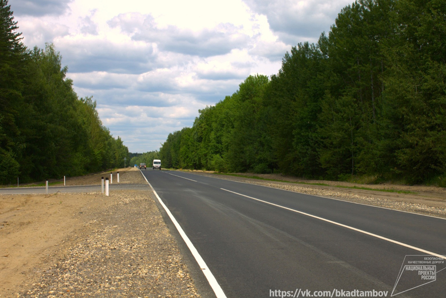 В Рассказовском районе отремонтировали почти 2 км автомобильной дороги