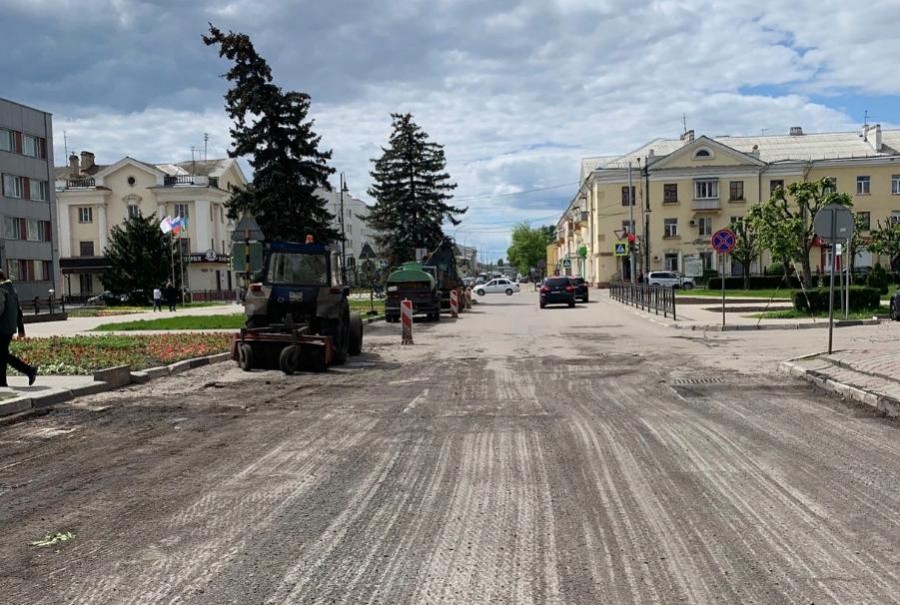 На улице Октябрьской в Тамбове приступили к ремонту дороги