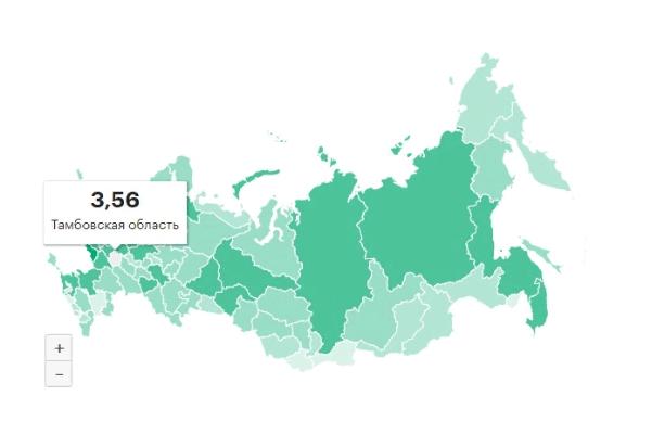 Тамбовская область вошла в топ-30 рейтинга лучших регионов для жизни
