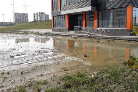Олимпийский парк Тамбова залило водой из-за коммунальной аварии