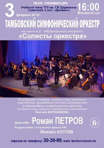 Концерт Тамбовского симфонического оркестра "Солисты оркестра"