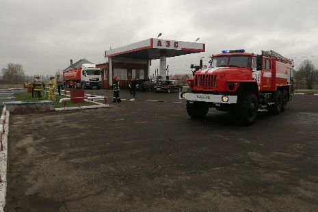 В Тамбовской области прошли пожарно-тактические учения на АЗС