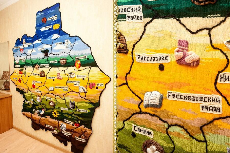 Вязаная карта Тамбовской области стала рекордом России