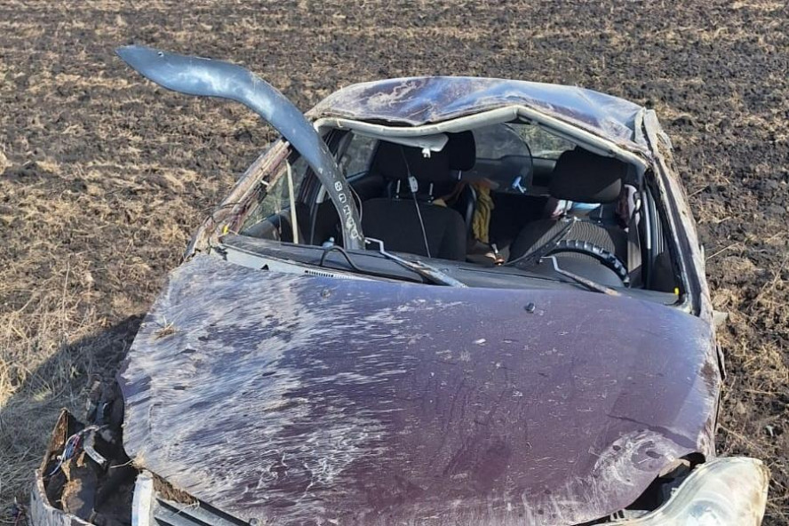 В Мичуринском округе иномарка вылетела в кювет