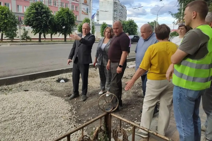 По улице Чичканова в Тамбове ускорят ремонт тротуаров