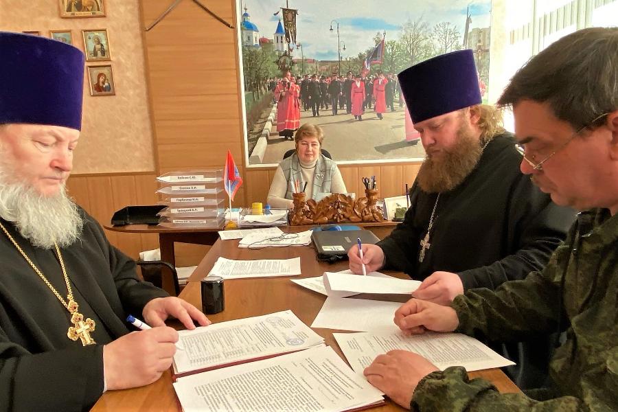 Тамбовская епархия и казачья школа подписали соглашение о сотрудничестве