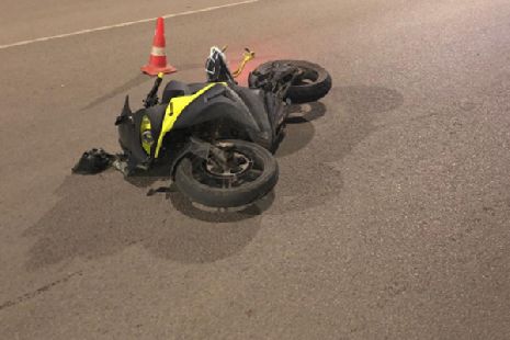 В Тамбове водитель без прав упал с мотоцикла