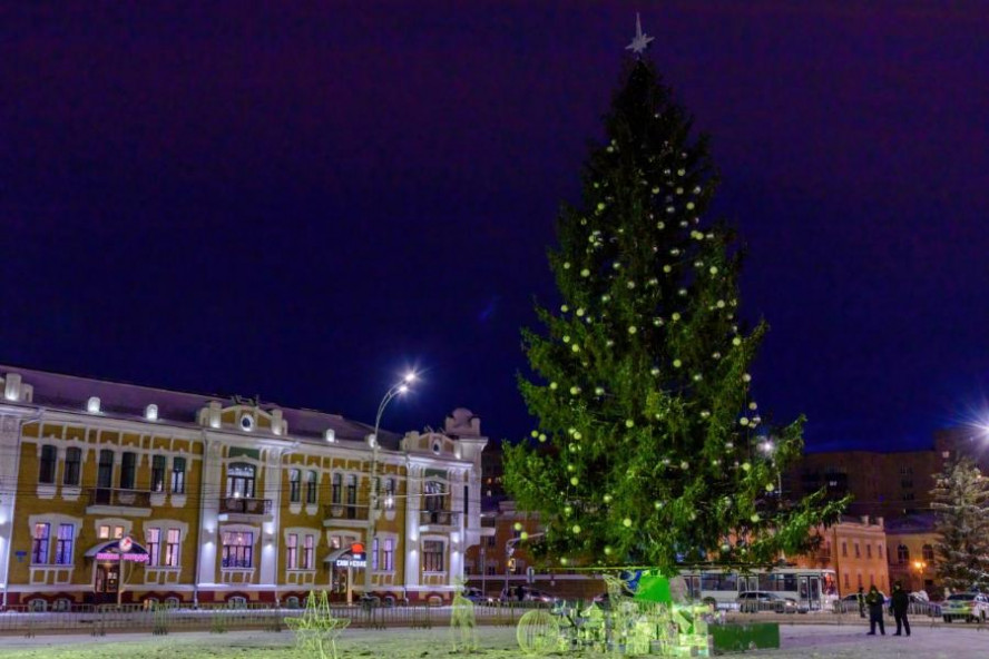 В центре Тамбова украсят 30 новогодних ёлок