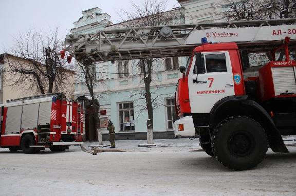 В краеведческом музее Мичуринска прошли пожарно-тактические учения