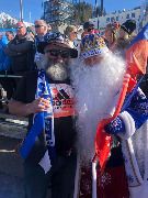 Тамбовский Дед Мороз со Снегурочкой на чемпионате Мира по лыжным гонкам