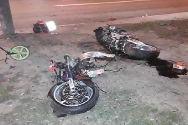 Мотоцикл разорвало на части в результате ДТП в Тамбове 