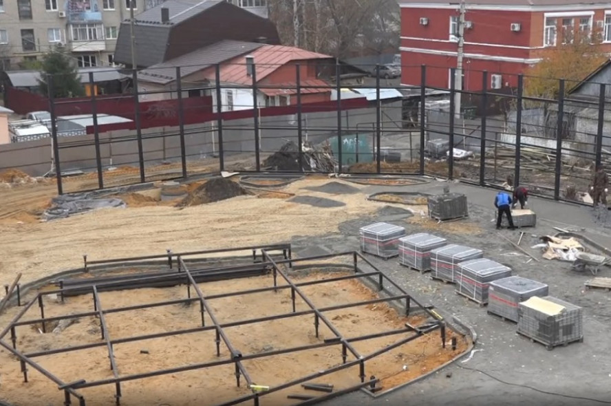В Тамбове идёт масштабная реконструкция территории вблизи Дома культуры "Знамя труда"