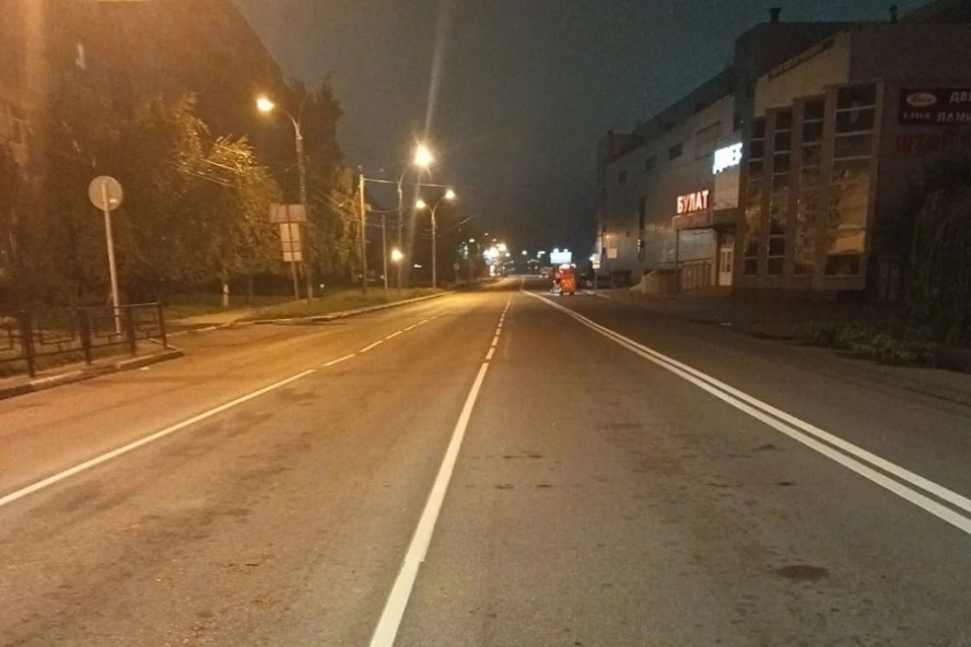 В Тамбове обновили дорожную разметку на улицах с большой транспортной нагрузкой