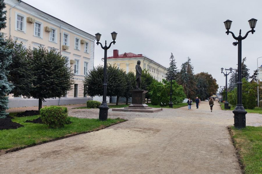В Тамбове продолжается благоустройство улицы Октябрьской