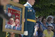 Открытие панно с изображением Георгия Победоносца в Тамбове
