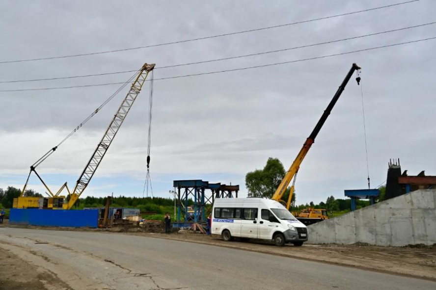Готовность нового путепровода в Мичуринске составляет 12 %