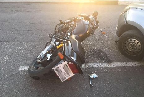 В Тамбове водитель "Гранты" протаранил мотоцикл