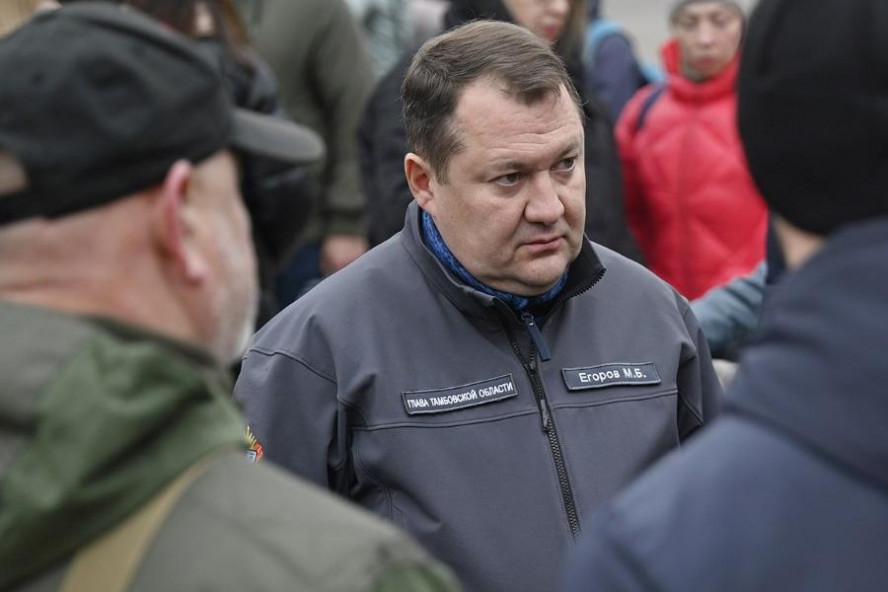Максим Егоров проводил мобилизованных тамбовчан, отправляющихся в зону СВО