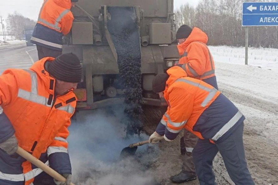В Тамбовской области ведется локальный ремонт на девяти участках федеральных трасс