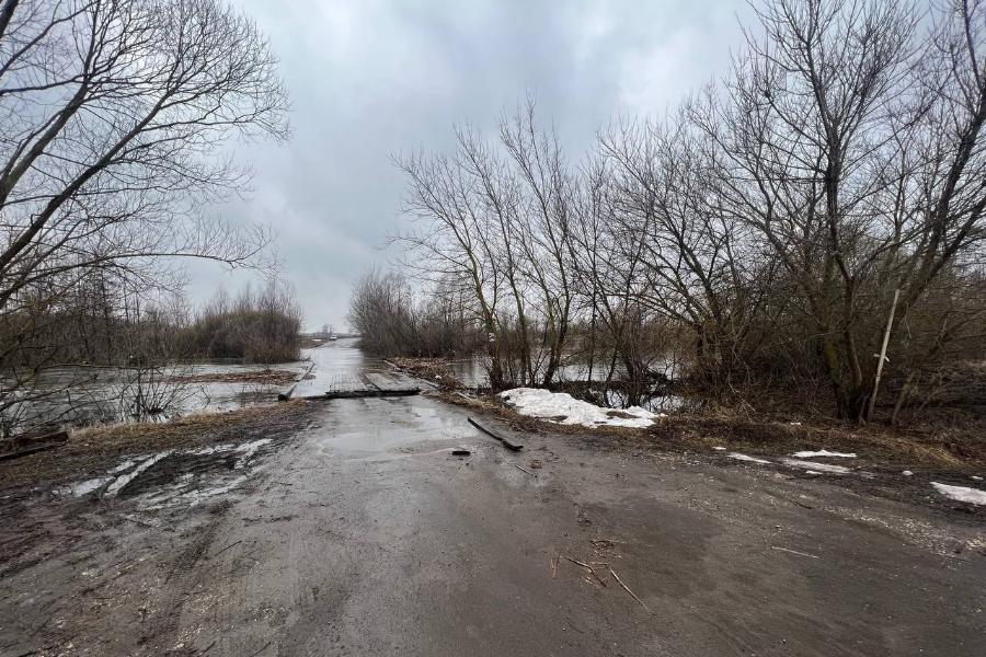 В Мичуринском районе затопило мост между двумя населёнными пунктами