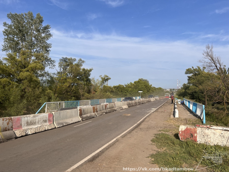 В Пичаевском районе Тамбовской области досрочно начали ремонт моста через реку Пичаевку