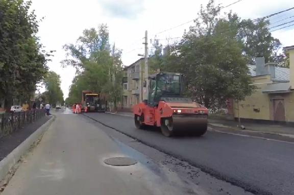 В Тамбове завершают ремонт дороги на улице Лермонтовской