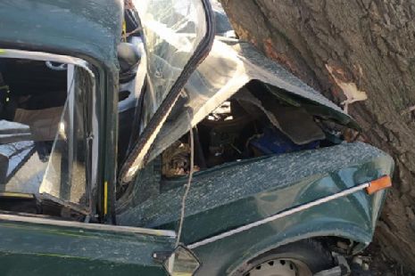 В Мичуринске водитель ВАЗа врезался в дерево