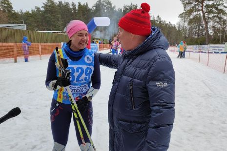 В Котовск для участия в лыжном марафоне 