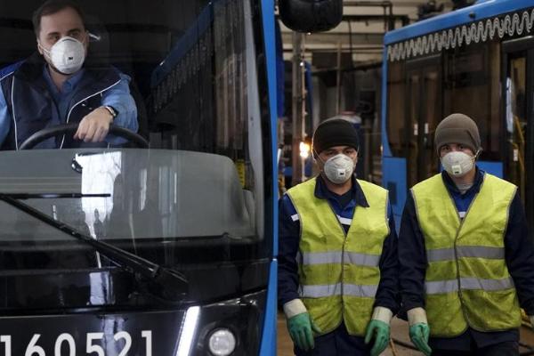Работников общественного транспорта обязали носить медицинские маски