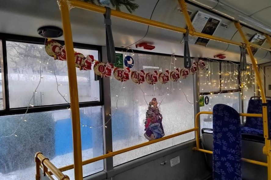 В Тамбове салоны автобусов украсят новогодними гирляндами и игрушками