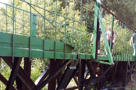 В Тамбове начали ремонтировать опасный мост в Ахлябиновской роще