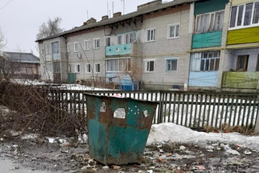 Жители Жердевки жалуются на грязное месиво возле контейнеров