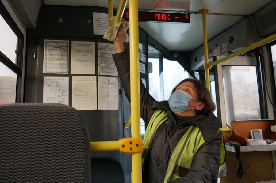В Тамбове проверили, как проводят санитарную обработку пассажирских автобусов