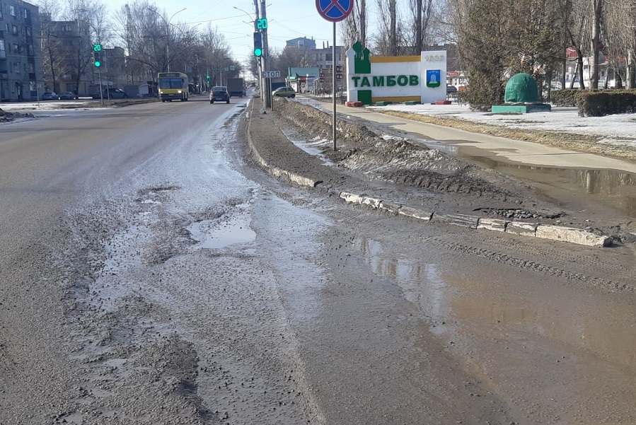 В Тамбове общественники выявили дефекты на дорогах, отремонтированных по нацпроекту