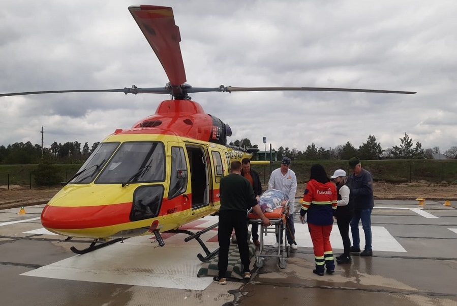 Врачи Моршанска впервые использовали санитарный вертолёт для спасения пациента