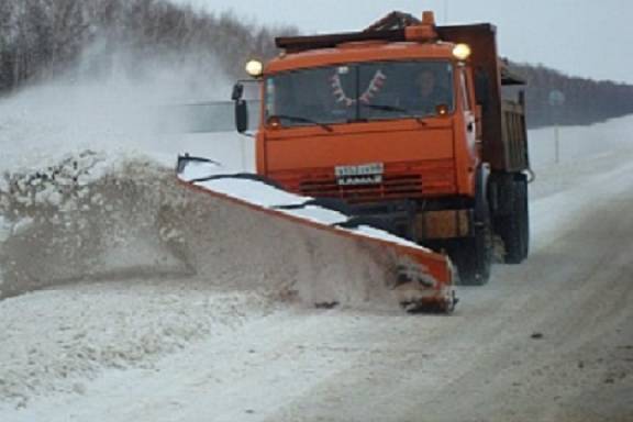 На борьбу со снегопадом в Тамбовской области отправлено 25 автомобилей