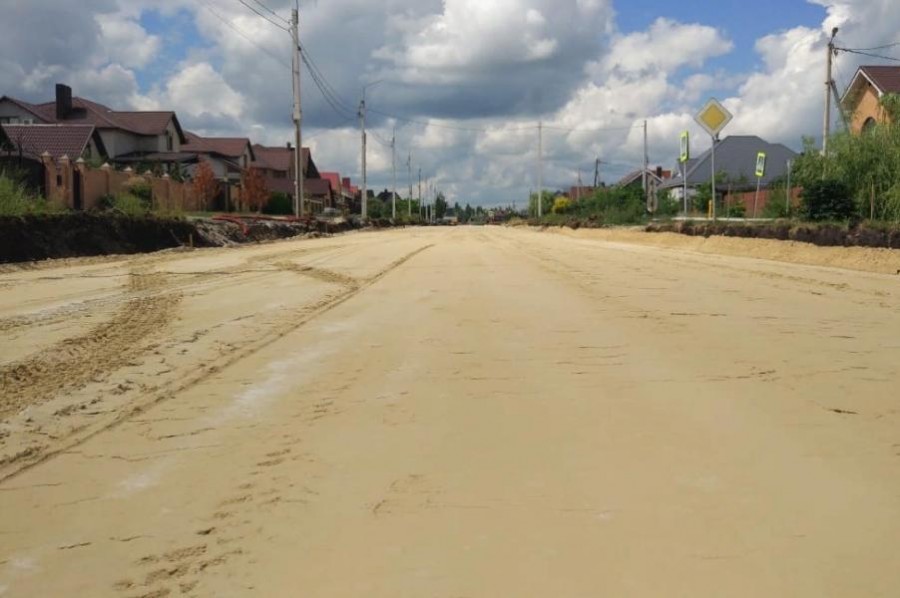 В районе "Школы Сколково-Тамбов" полным ходом идёт реконструкция дорог