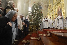 Рождество в Спасо-Преображенском кафедральном соборе в Тамбове