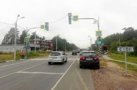 На трассе "Тамбов-Пенза" установили новые пешеходные светофоры