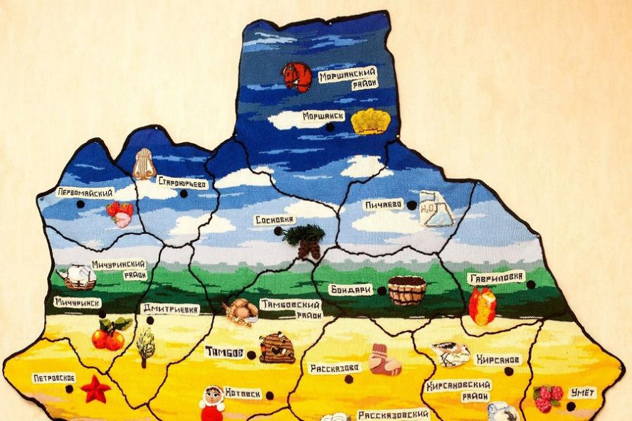 Тамбовчане смогут увидеть двухметровую вязаную карту региона
