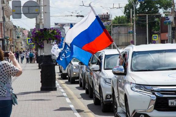 Участники автопробега на карте Тамбовской области нарисуют символ Победы