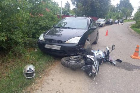 В Моршанском районе несовершеннолетний мотоциклист попал в аварию