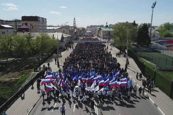 Первомай в Тамбове отметили праздничным шествием и митингом