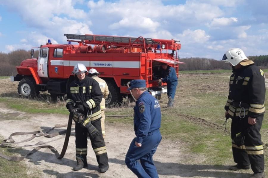 В Тамбовской области провели учения по ликвидации ландшафтных пожаров