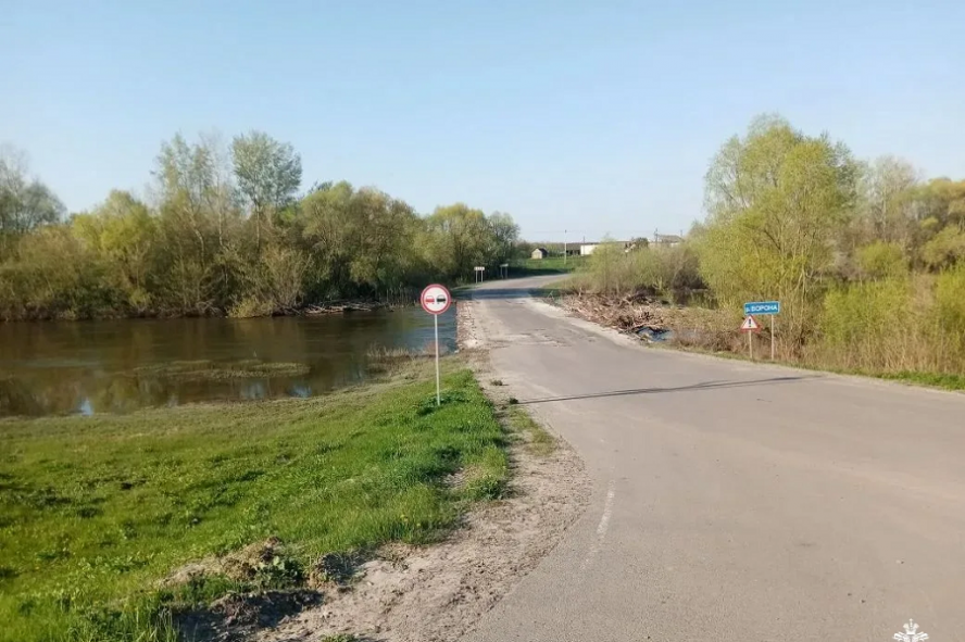 Низководный мост в Ржаксинском округе освободился от воды