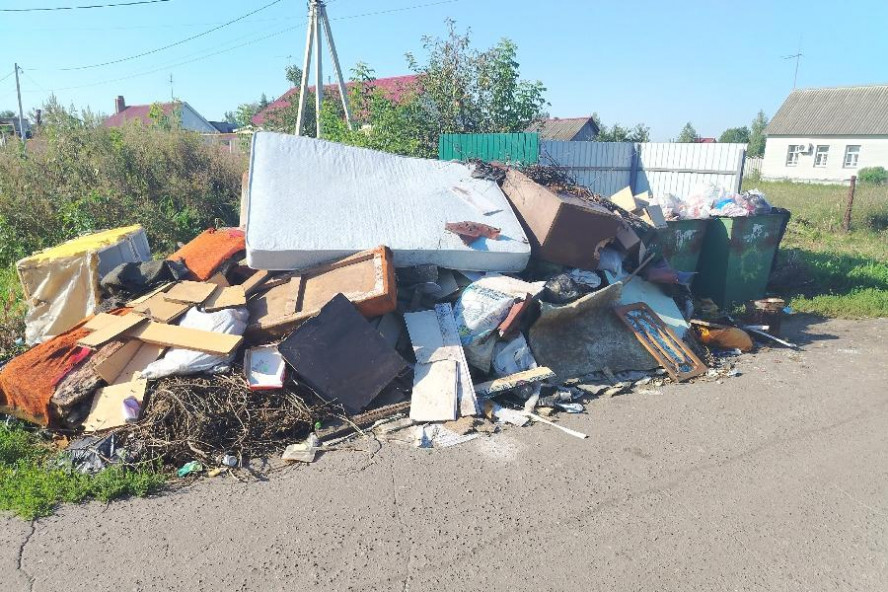 Школа в Горелом больше месяца окружена мусорными завалами